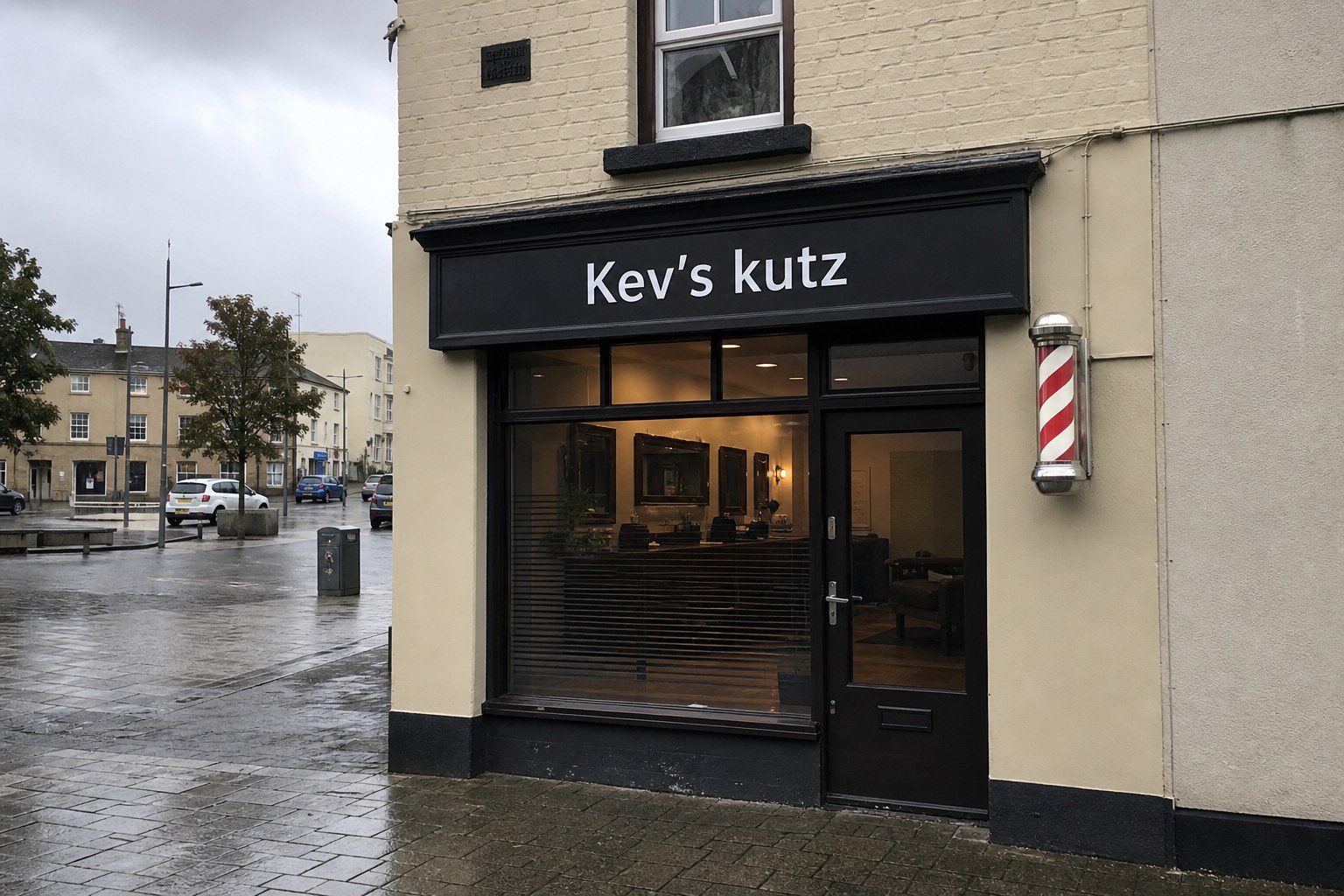 Kev’s kutz shopfront on Market Square, Ballina, Co. Mayo